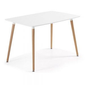 Mesa de Noche Blanca Brillante
